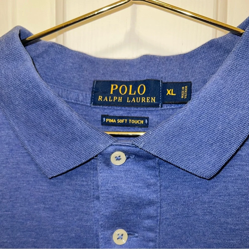 Ralph Lauren Heather Navy Blue Polo Shirt | Size XL